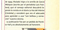 Prentice hall Repercución Nota Viaje a la Semilla 1999 Prentice hall Repercución Nota Viaje a la Semilla 1999